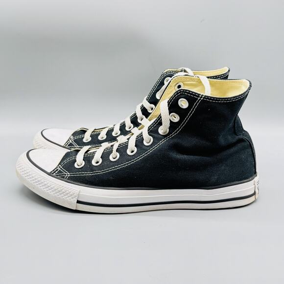 Converse Shoes Men 8 Black Canvas Chuck Taylor All Star High Top Lace Up Sneaker - Picture 4 of 10